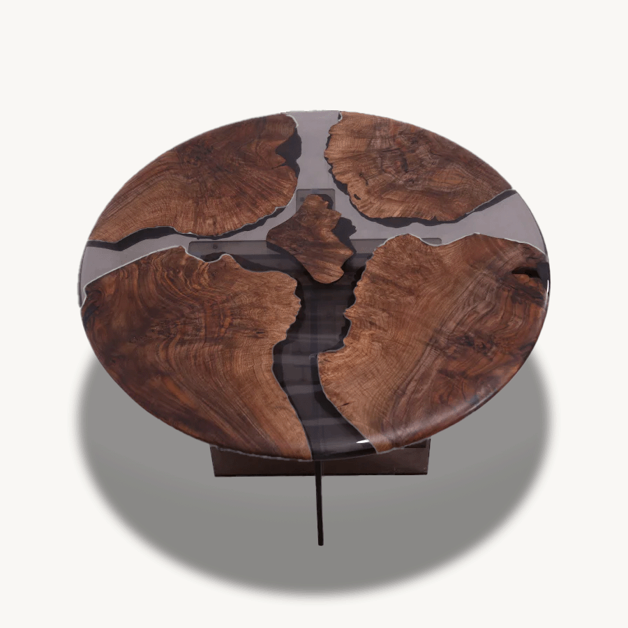 Mirage Walnut Burl Dining Table (Round) Ø40'' Holzsch Furniture