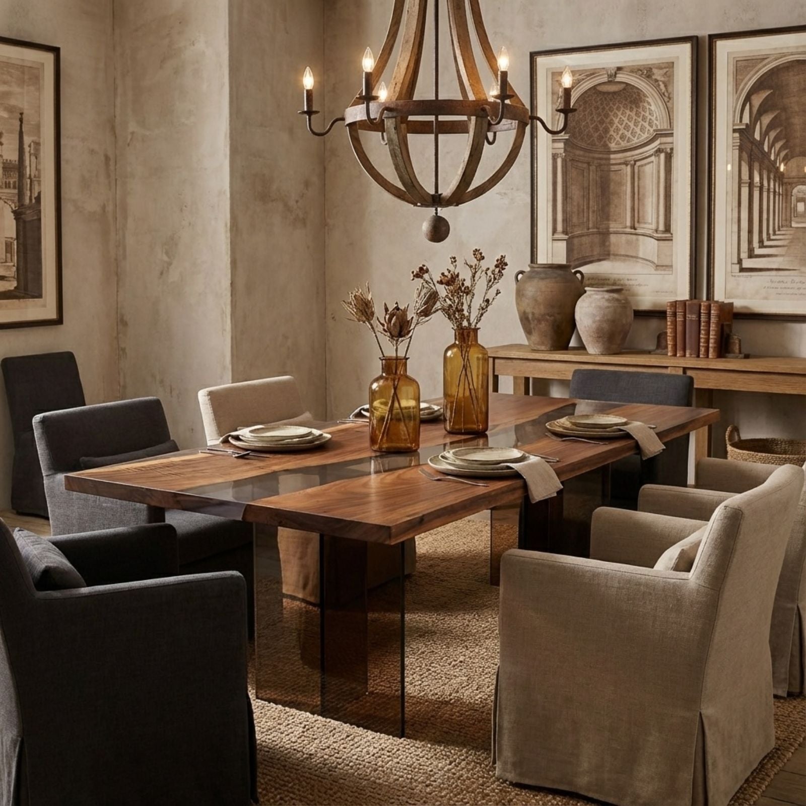 Mirage Rectangular Monkey Pod Dining Table_Holzsch