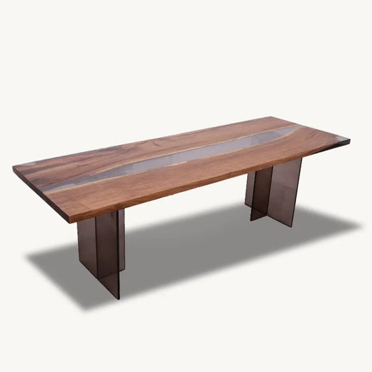 Osage Walnut Epoxy Dining Table 33" x 98" - Holzsch
