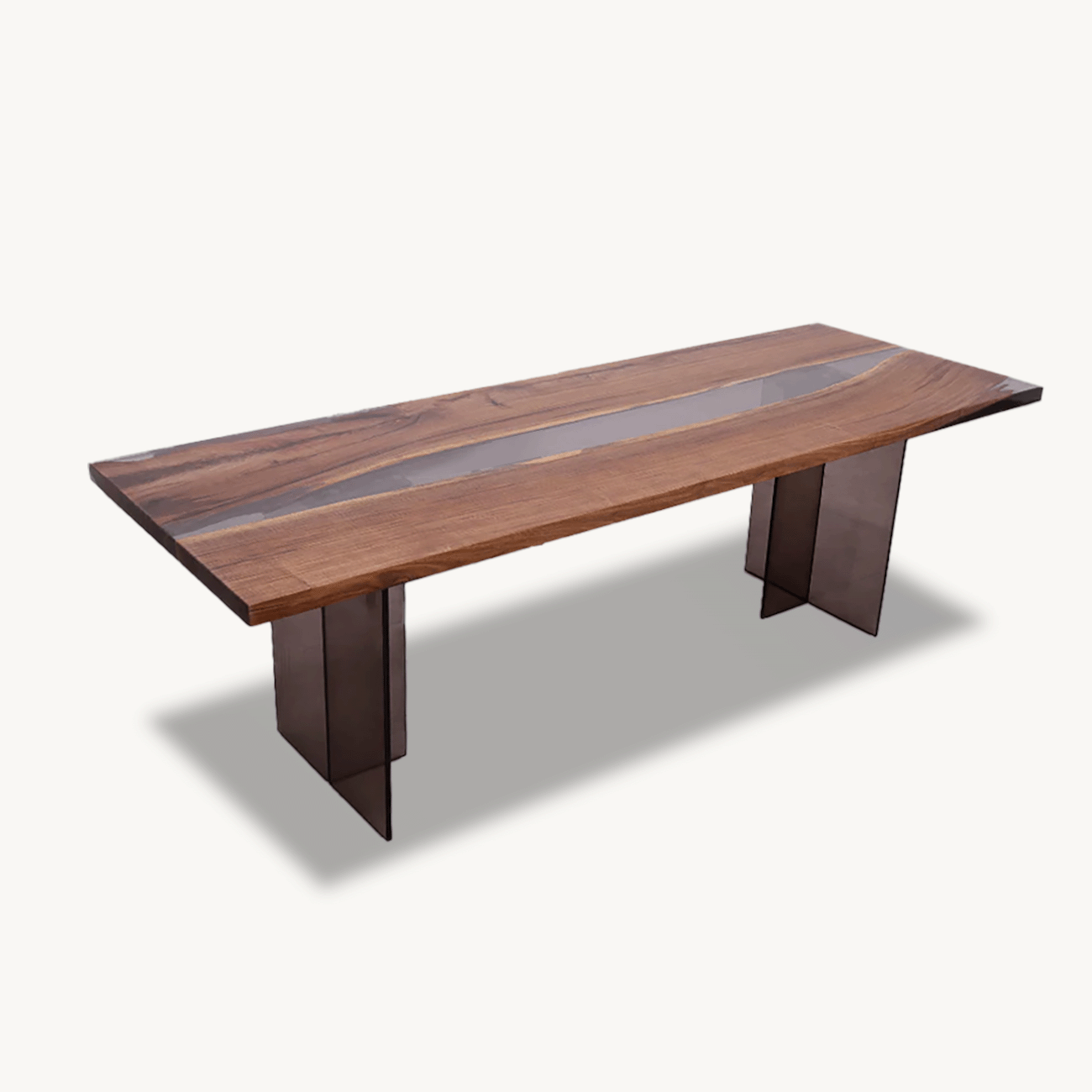 Osage Walnut Epoxy Dining Table 33" x 98" - Holzsch
