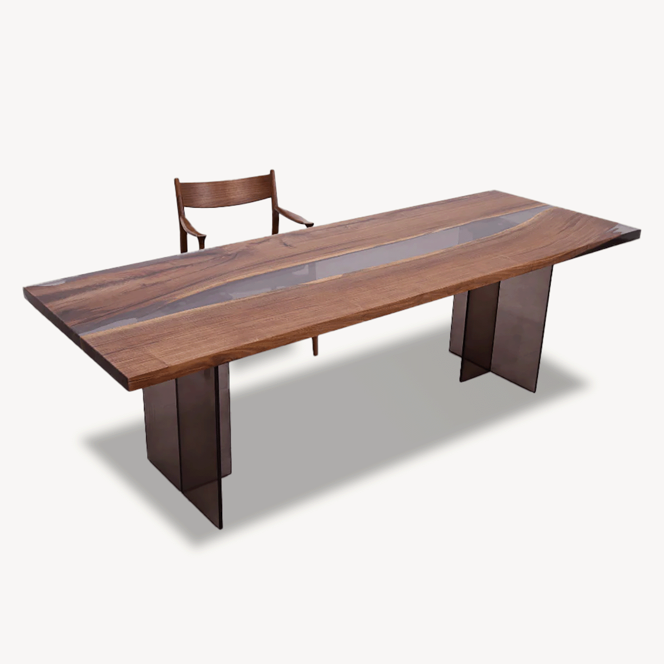 Osage Walnut Epoxy Dining Table 33" x 98" - Holzsch