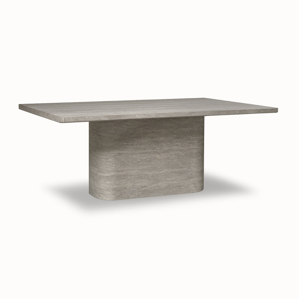 Pietra Rectangular Genuine Travertine Dining Table  38" x 71" - Holzsch