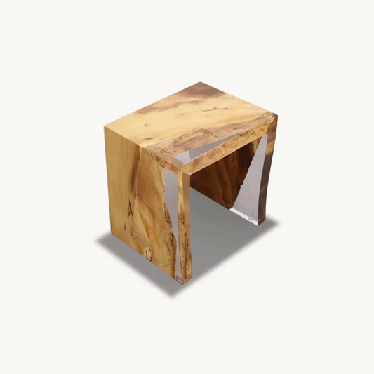 Saman Epoxy Stool - Custom, Transparent Epoxy, Modern Design - Holzsch