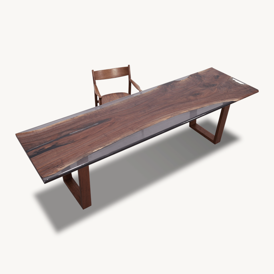 Sedon Walnut Epoxy Dining Table 32" x 106" - Holzsch