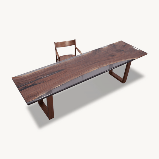 Sedon Epoxy Walnut Dining Table 32" x 106" - Holzsch