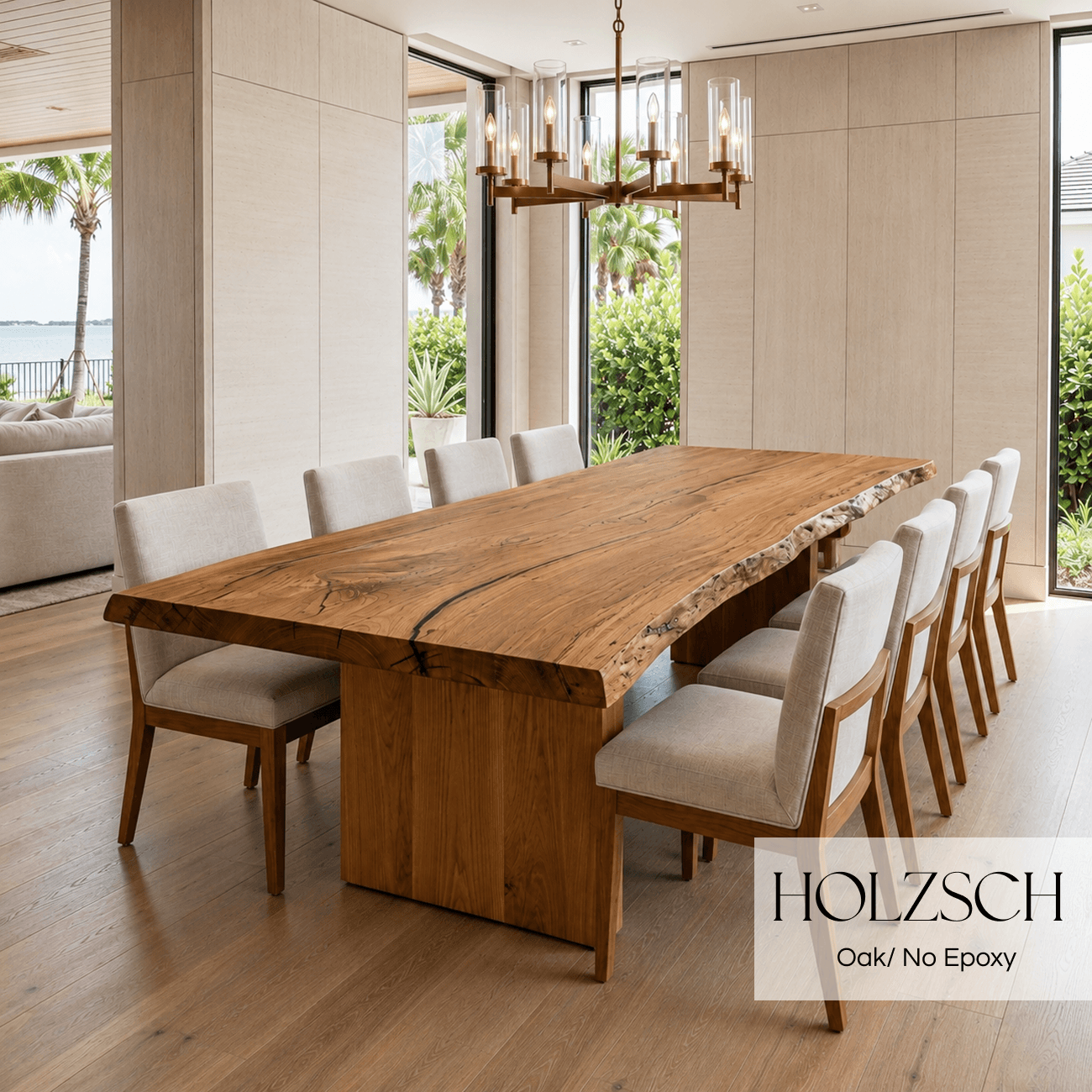 Select Oak Live Edge Dining Table
