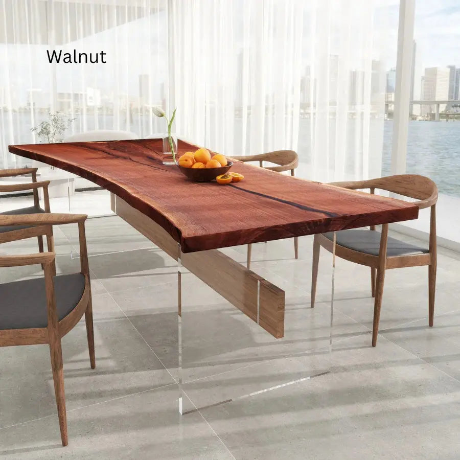 Design Your Bespoke Skybar Live Edge Slab Dining Table - Custom Made Holzsch Furniture