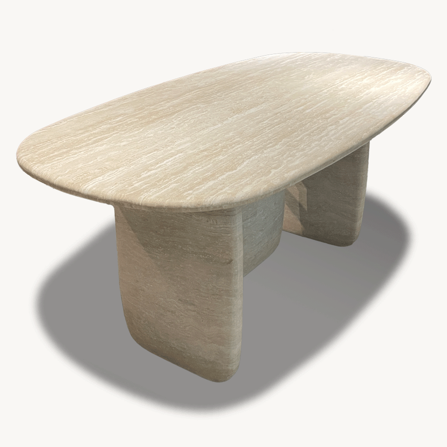 Stone H Dining Table - Classico Travertine