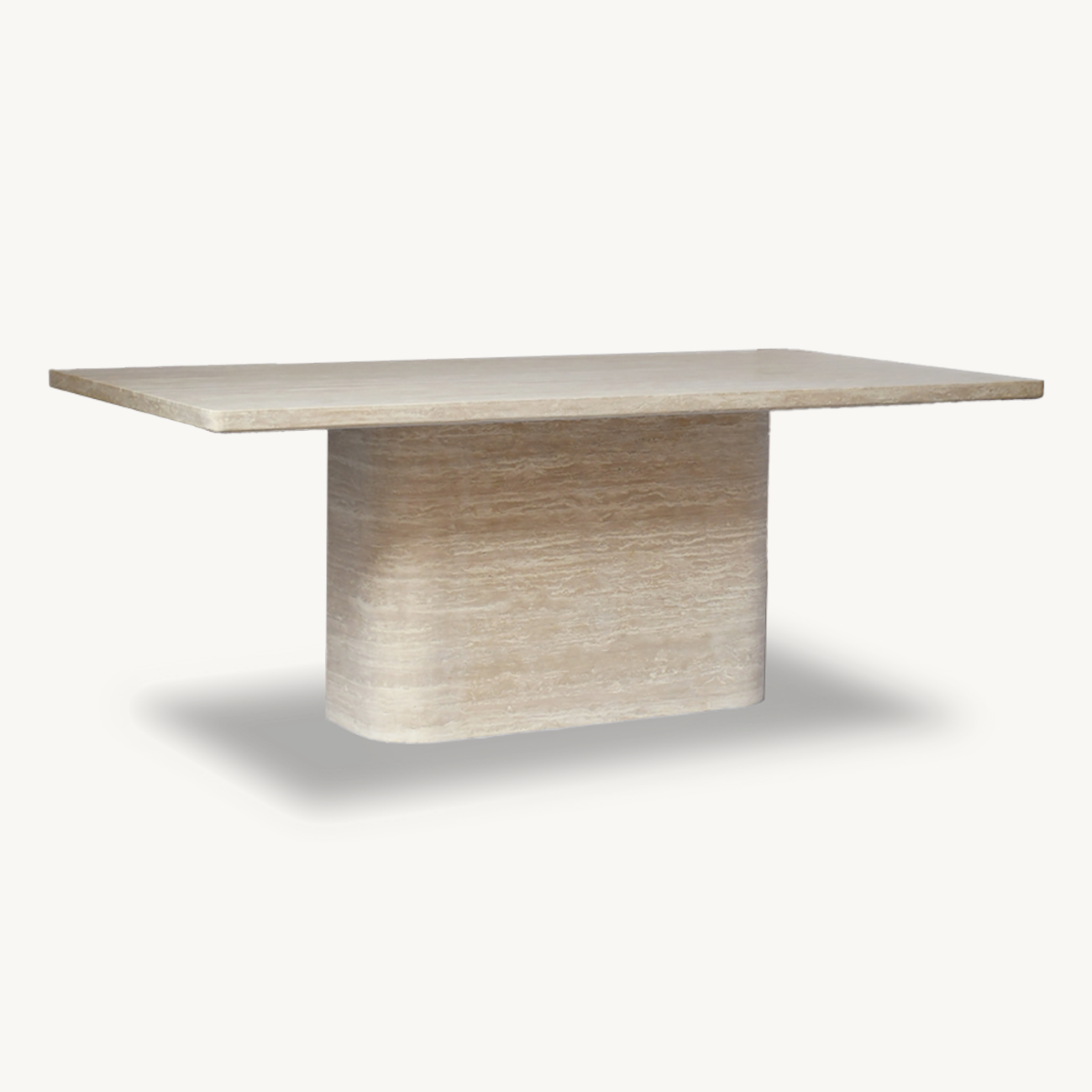 Rectangular Genuine Travertine Dining Table  38" x 71" - Holzsch