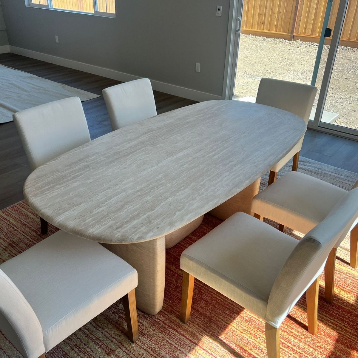 Trilobo Genuine Travertine Dining Table - Holzsch