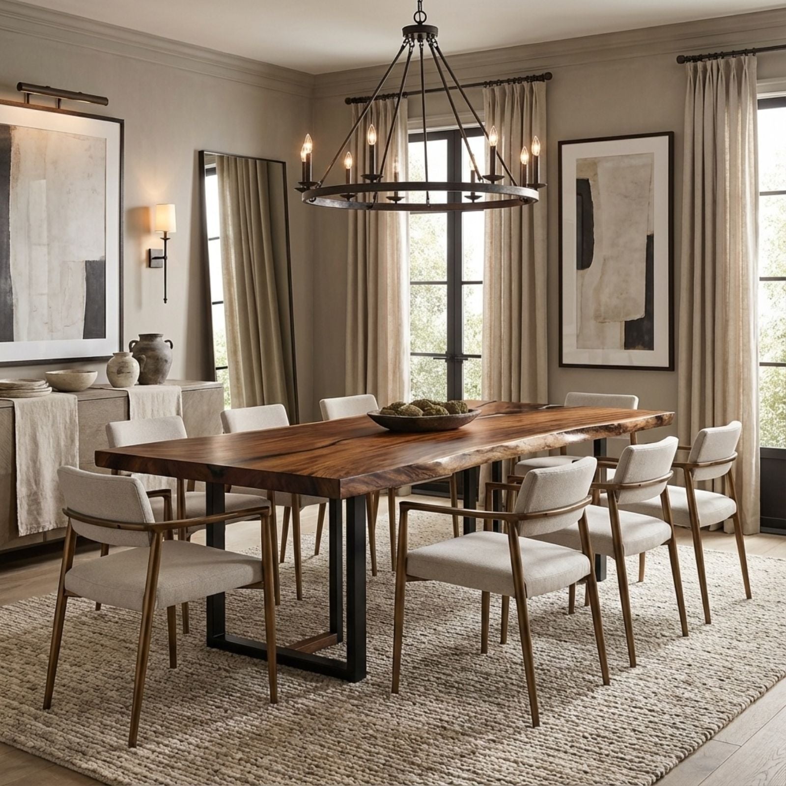 Tuco Saman Rectangular Dining Table_Live Edge_Holzsch