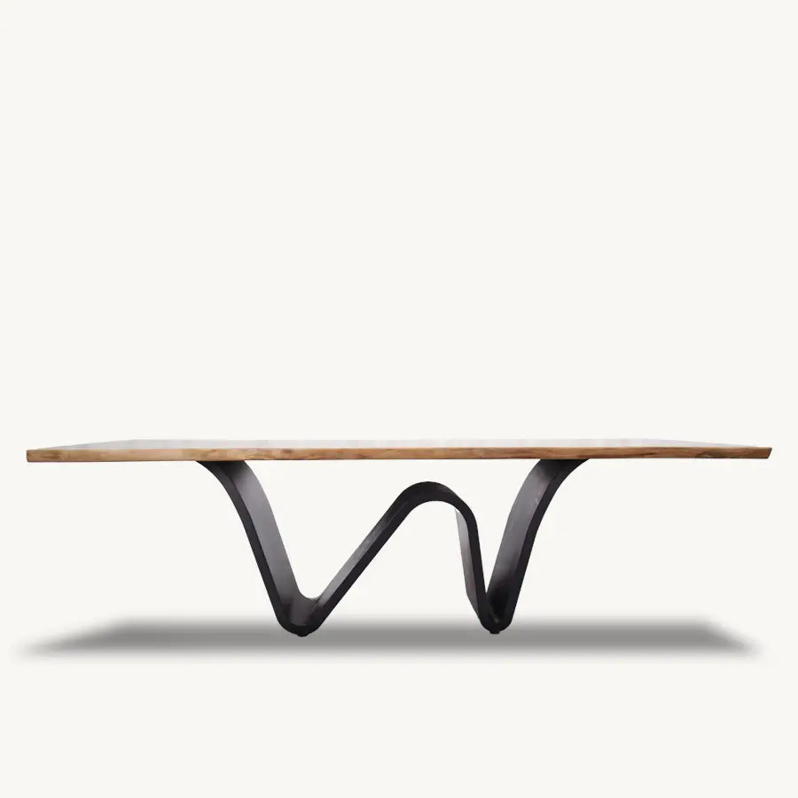 The W Walnut Solid Wood Dining Table - Modern, Handcrafted Design - Holzsch