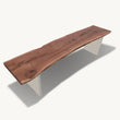 Walnut Plexiglass Bench 72