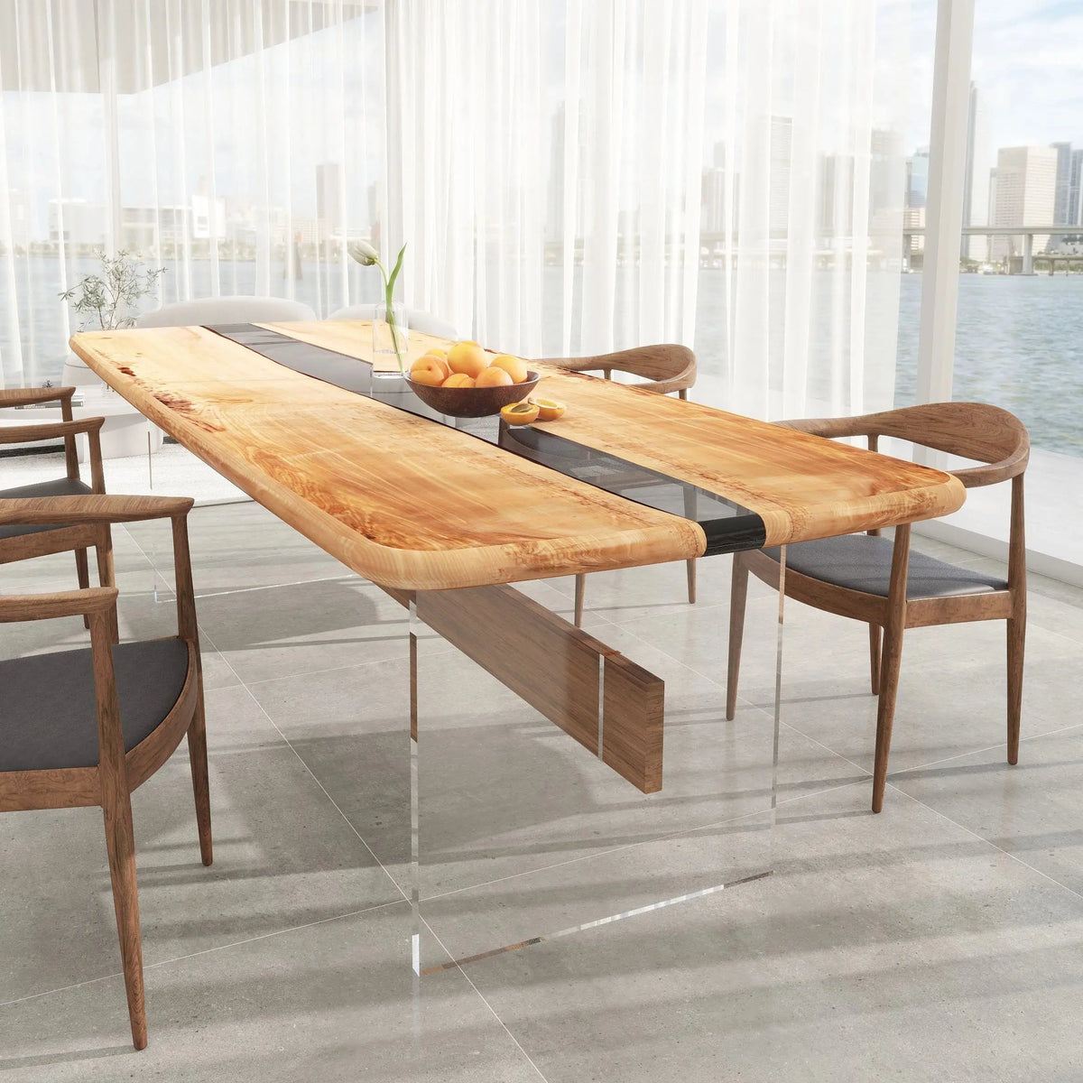 Design Your Bespoke Skybar Epoxy Dining Table - Custom Made Holzsch Furniture