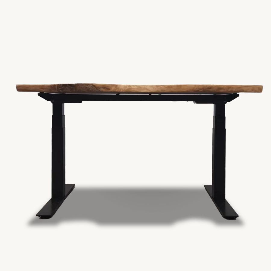 Live Edge Ash Sit-Stand Desk with Height Control - Ergonomic Office Desk Holzsch Furniture