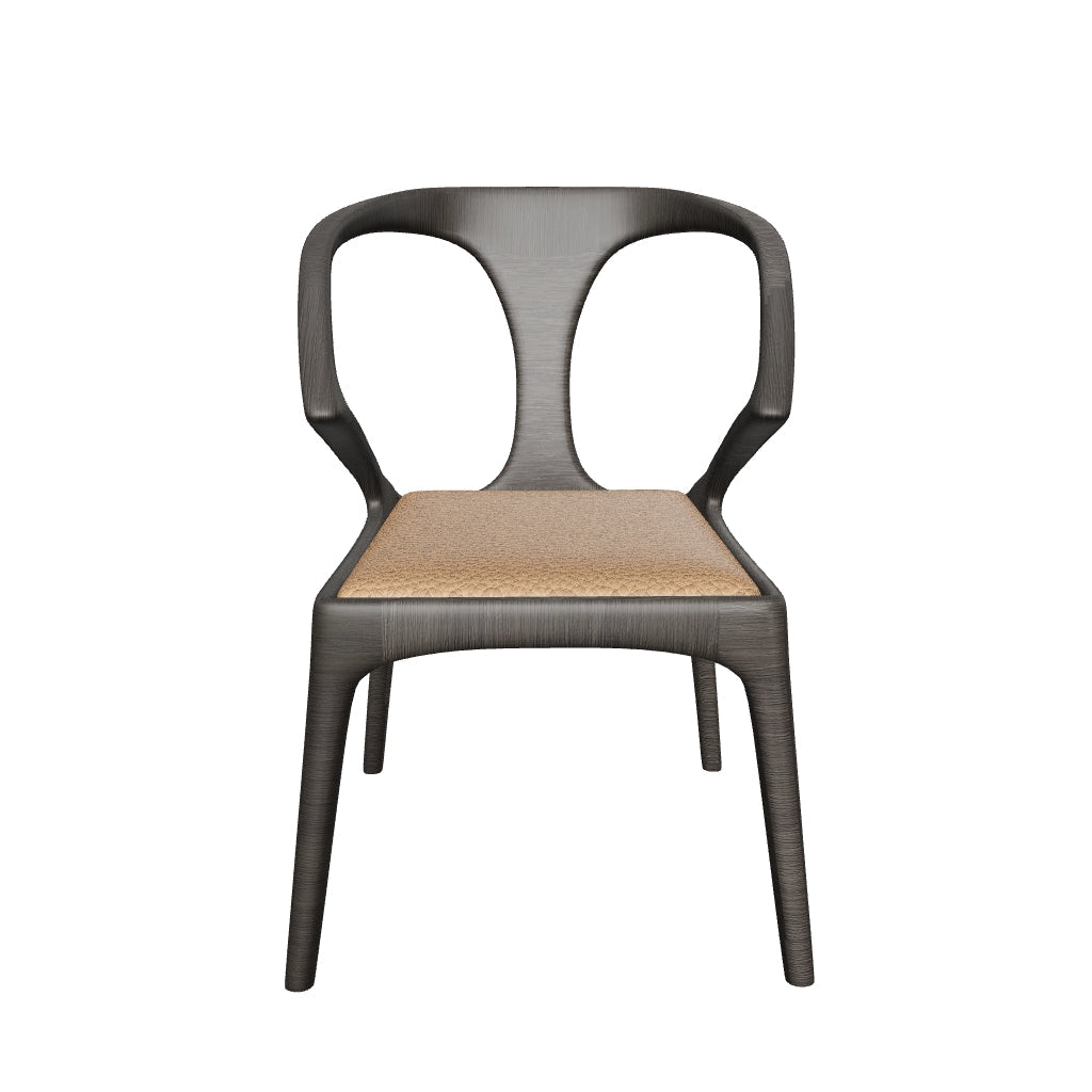 Bespoke Luca Minimalistic Wooden Dining Chair - Grey, White Cream, Black