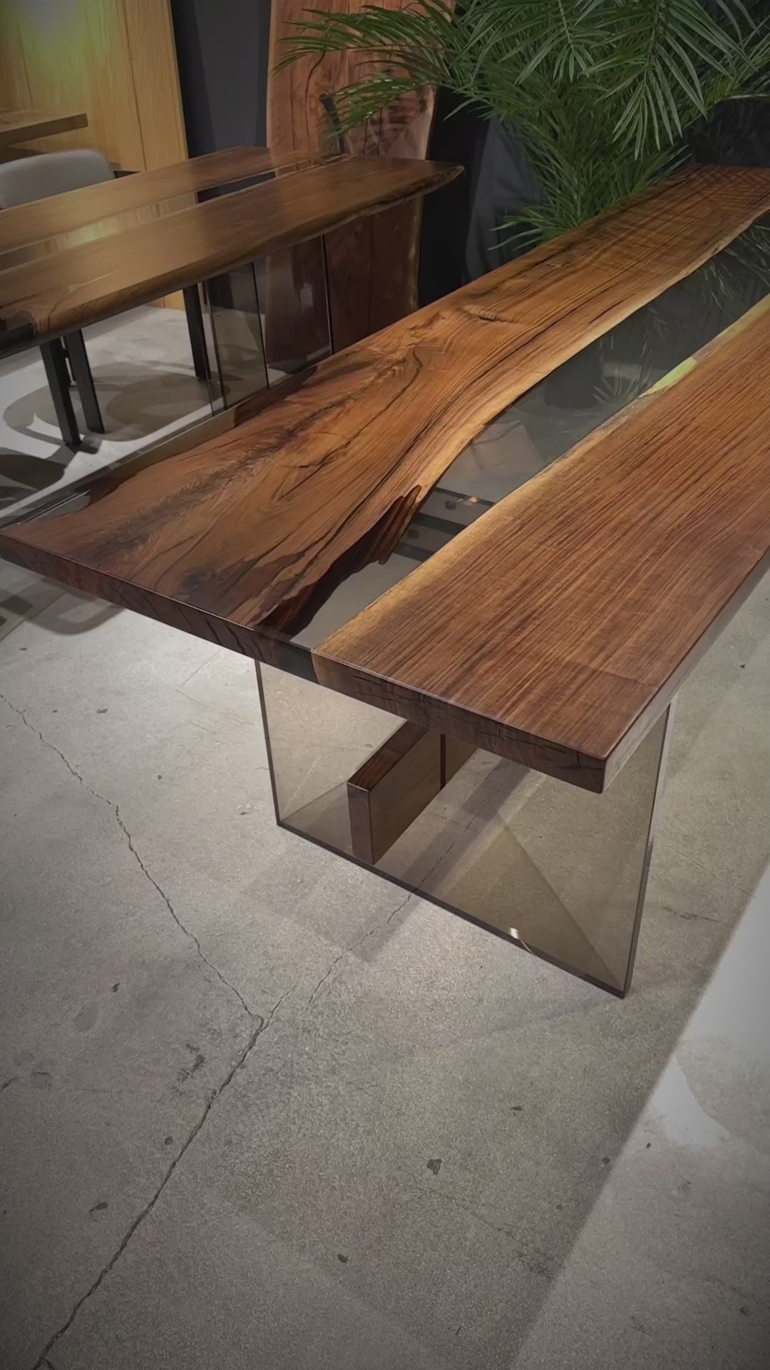 Osage Epoxy Walnut Dining Table 33" x 98"