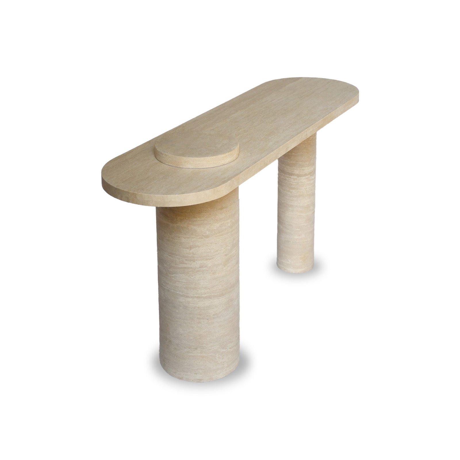 Colonna Travertine Console Table 16" x 55" - Holzsch